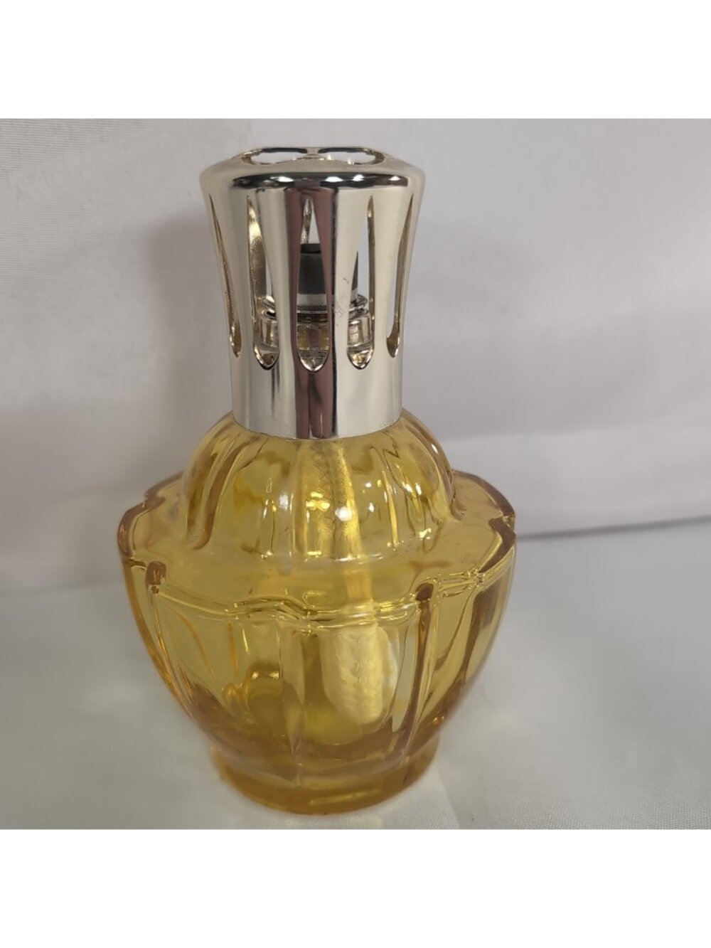 Vintage Amber Glass Lampe Berger France Catalytic Fragrance Lamp Amber Yellow - Picture 3 of 10